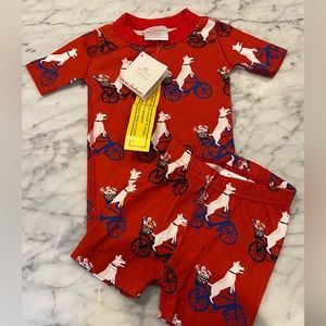 Hanna Andersson size 3 90cm short pajama set organic cotton NWT